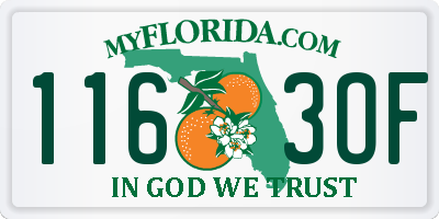 FL license plate 1163OF