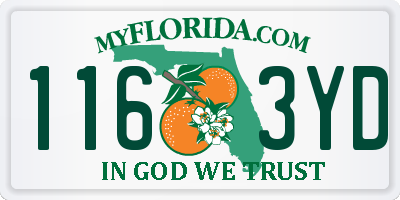 FL license plate 1163YD