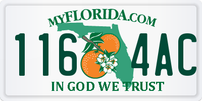 FL license plate 1164AC