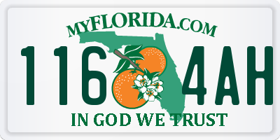 FL license plate 1164AH