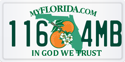 FL license plate 1164MB