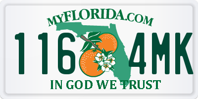 FL license plate 1164MK