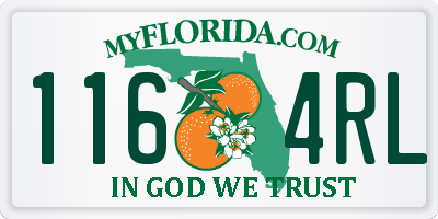 FL license plate 1164RL