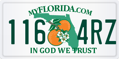 FL license plate 1164RZ