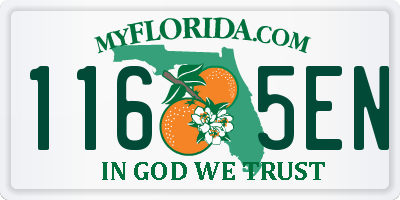 FL license plate 1165EN