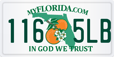FL license plate 1165LB