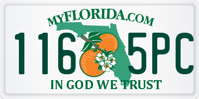 FL license plate 1165PC