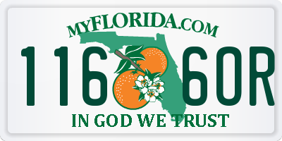 FL license plate 1166OR