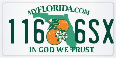 FL license plate 1166SX