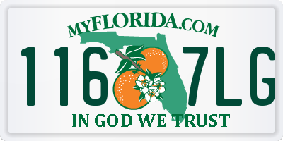 FL license plate 1167LG