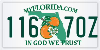 FL license plate 1167OZ