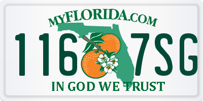 FL license plate 1167SG