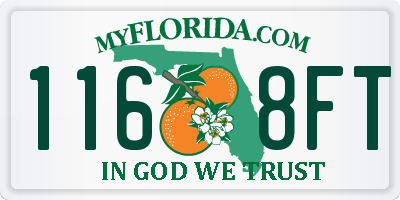 FL license plate 1168FT