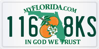 FL license plate 1168KS
