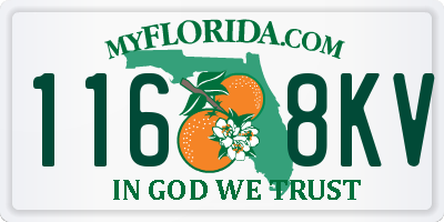 FL license plate 1168KV