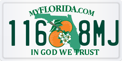 FL license plate 1168MJ