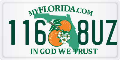 FL license plate 1168UZ