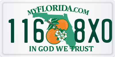 FL license plate 1168XO