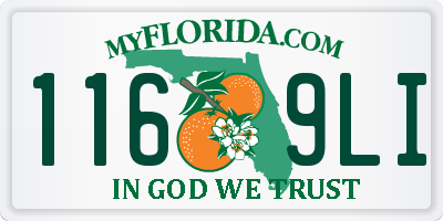 FL license plate 1169LI