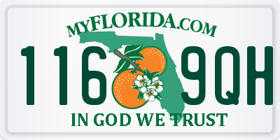 FL license plate 1169QH