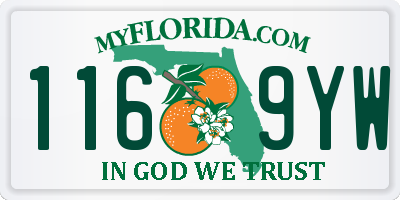 FL license plate 1169YW