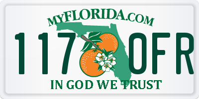 FL license plate 1170FR