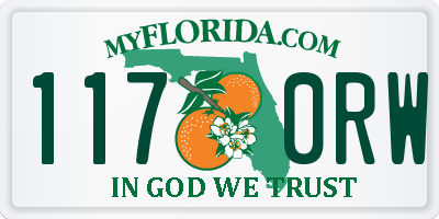 FL license plate 1170RW