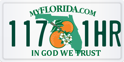 FL license plate 1171HR