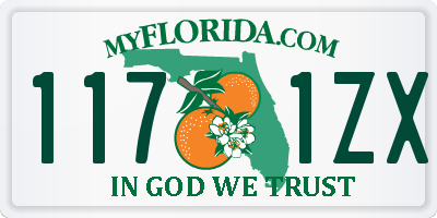 FL license plate 1171ZX