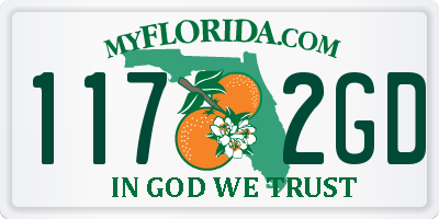 FL license plate 1172GD