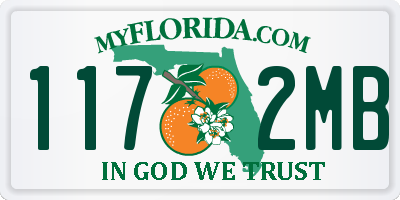 FL license plate 1172MB