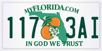 FL license plate 1173AI