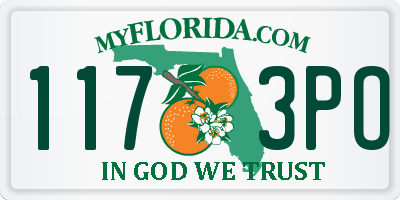 FL license plate 1173PO