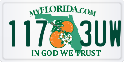 FL license plate 1173UW