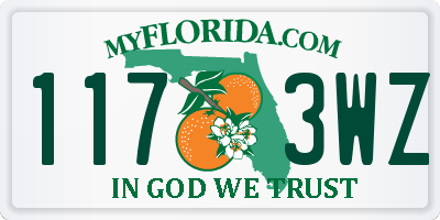 FL license plate 1173WZ