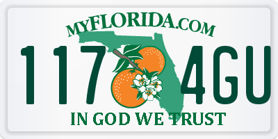 FL license plate 1174GU