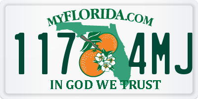FL license plate 1174MJ