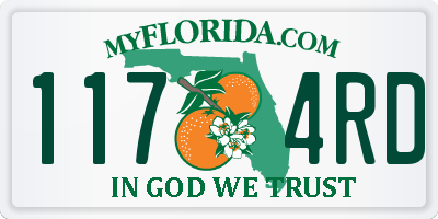 FL license plate 1174RD