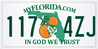 FL license plate 1174ZJ