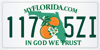 FL license plate 1175ZI