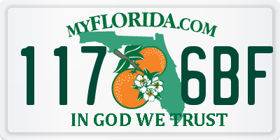FL license plate 1176BF