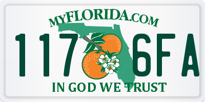 FL license plate 1176FA