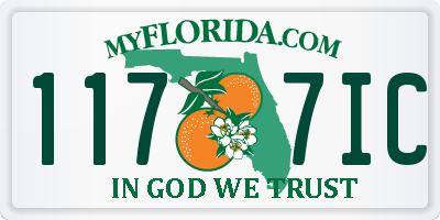 FL license plate 1177IC