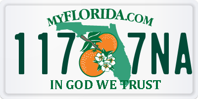 FL license plate 1177NA