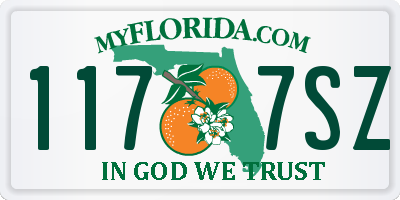 FL license plate 1177SZ