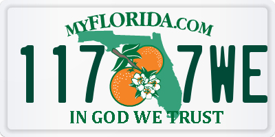FL license plate 1177WE