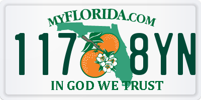 FL license plate 1178YN