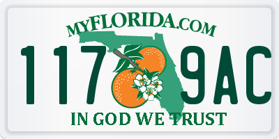 FL license plate 1179AC
