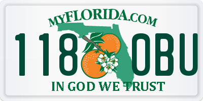 FL license plate 1180BU