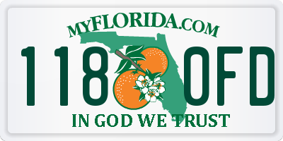 FL license plate 1180FD